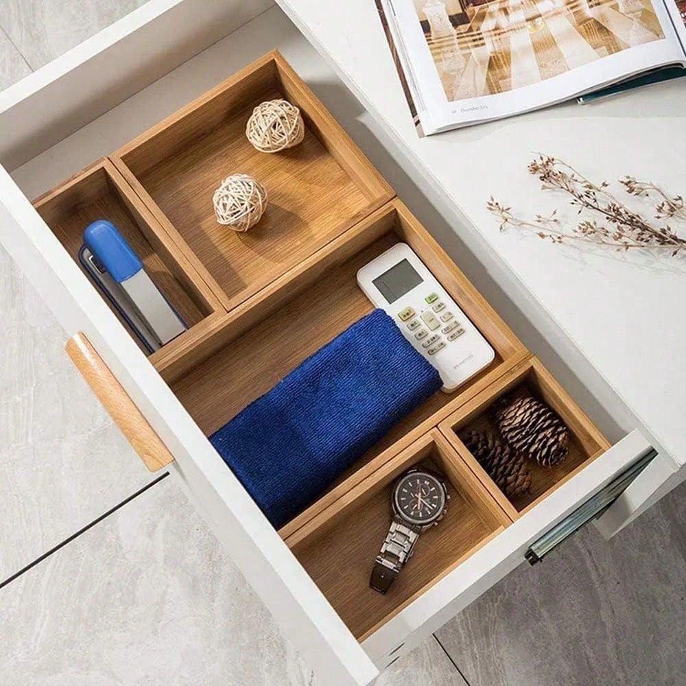Drawer Organizer Bamboo - Organiseur de tiroir en bambou avec