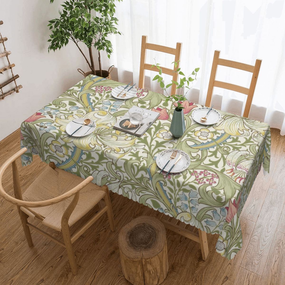 Desk Setup Wallpaper - Nappe de Table Rectangulaire Personnalisée, Imperméable,