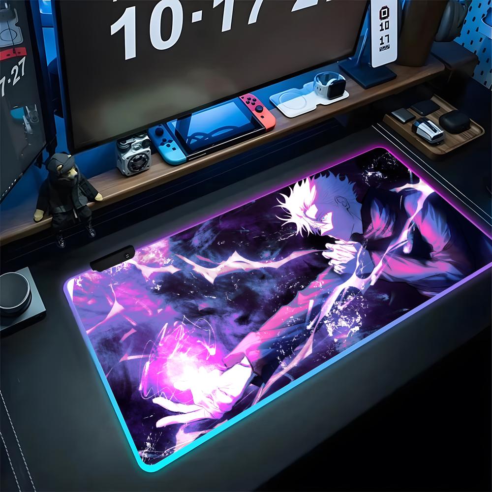 Desk Setup Rgb - Tapis de souris Anime J-jujutsu K-kaisen,