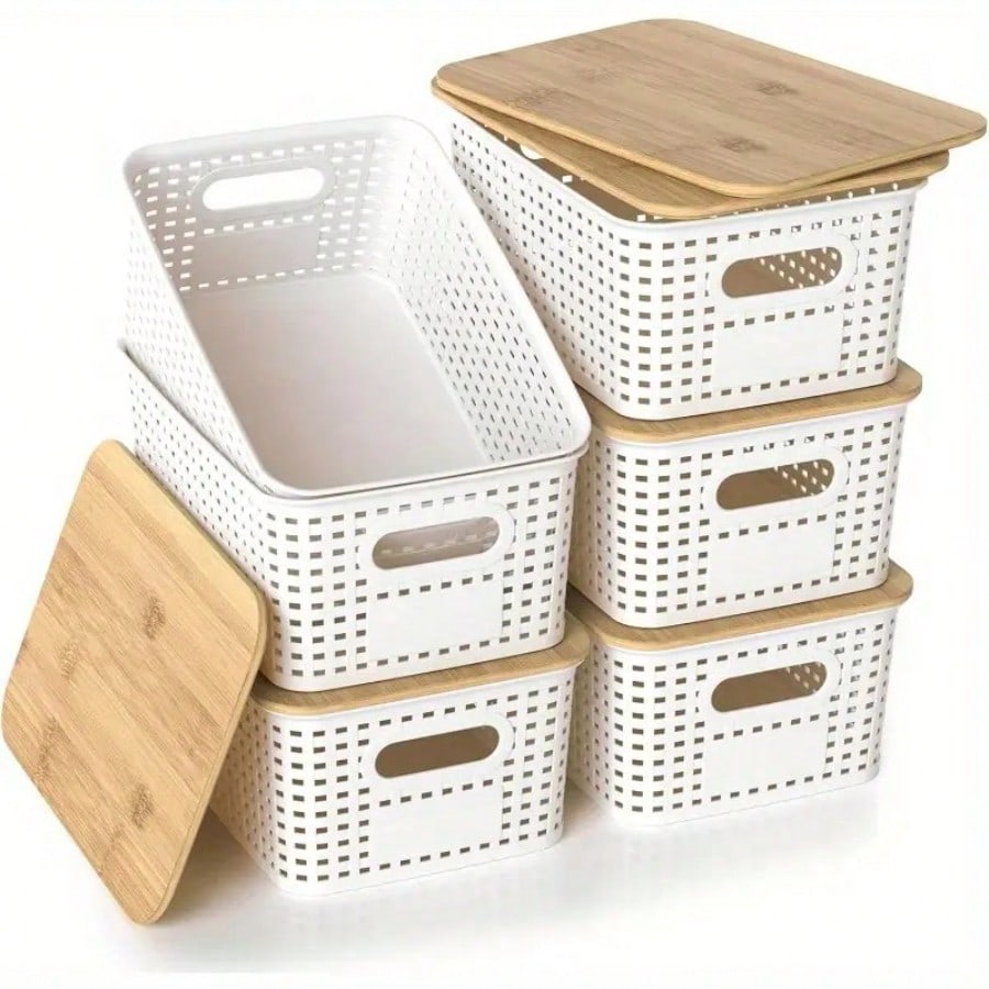 Drawer Organizer Bamboo - Lot de 6 bacs de rangement