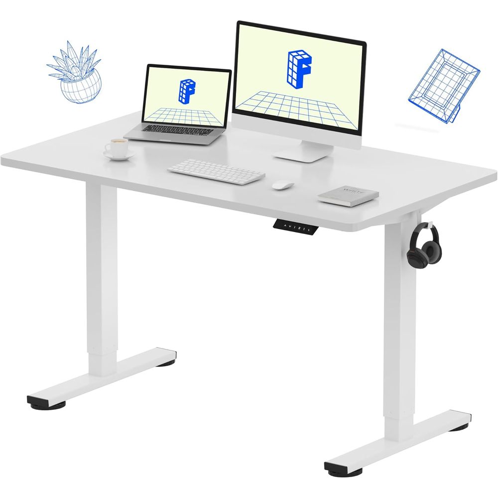 Desk Setup Dual Monitor - EN1 Bureau debout monobloc 48