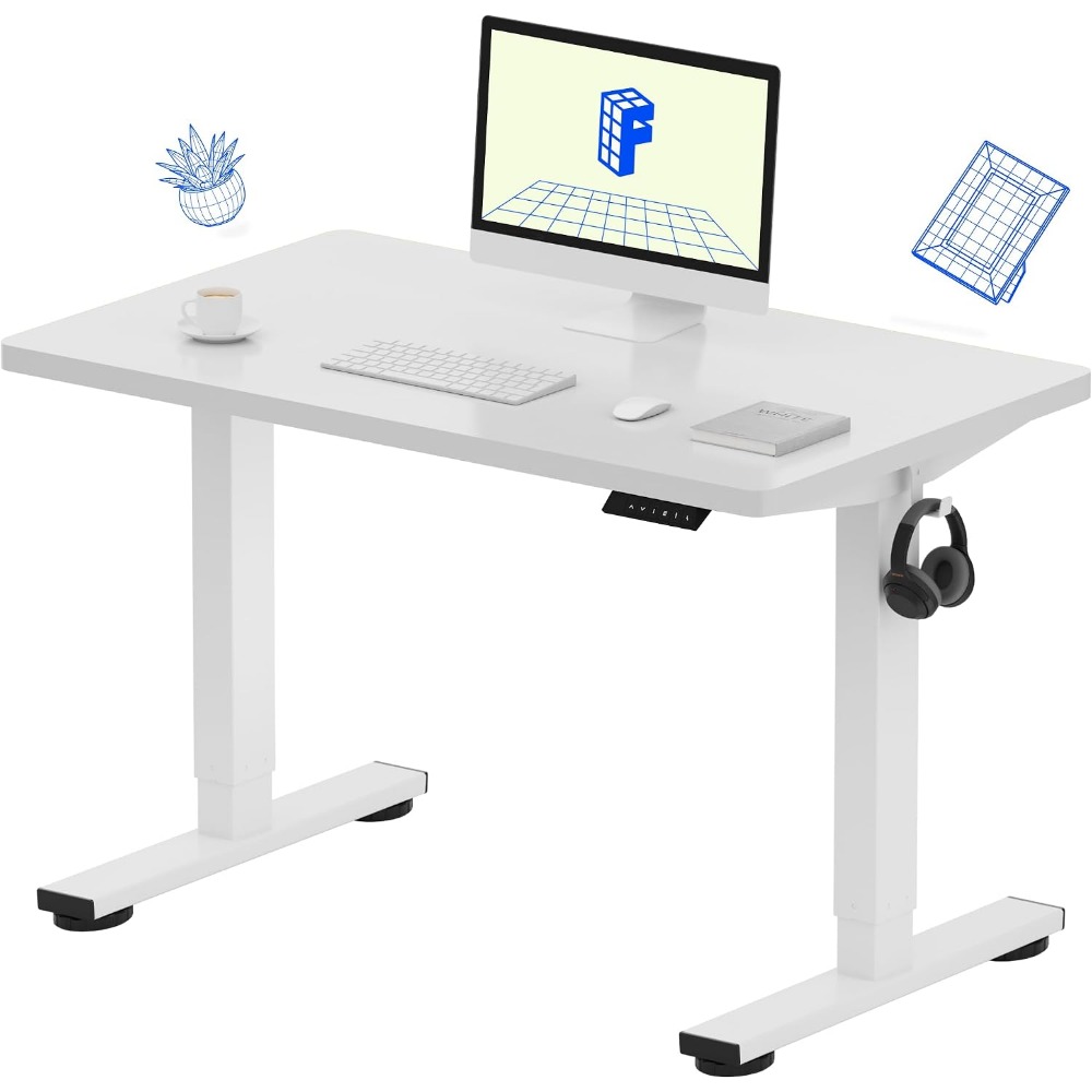 Desk Setup Dual Monitor - FLEXISPOT EN1 Bureau debout monobloc 40