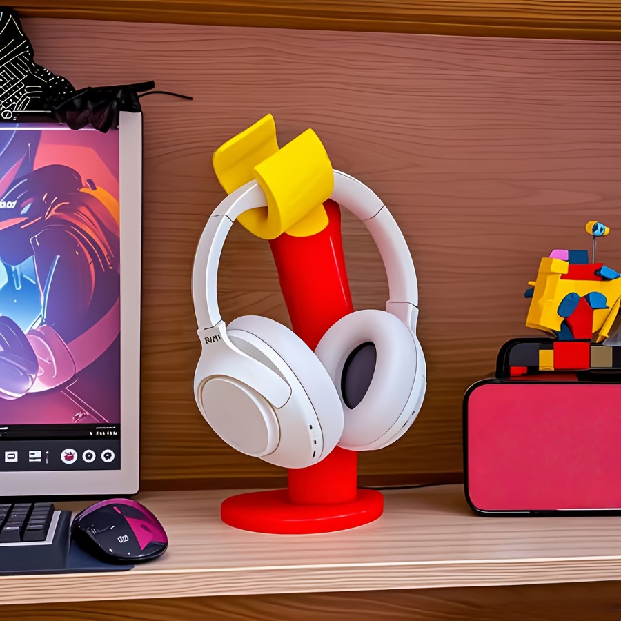Desk Setup Headphone Stand - Support pour casque et étagère de