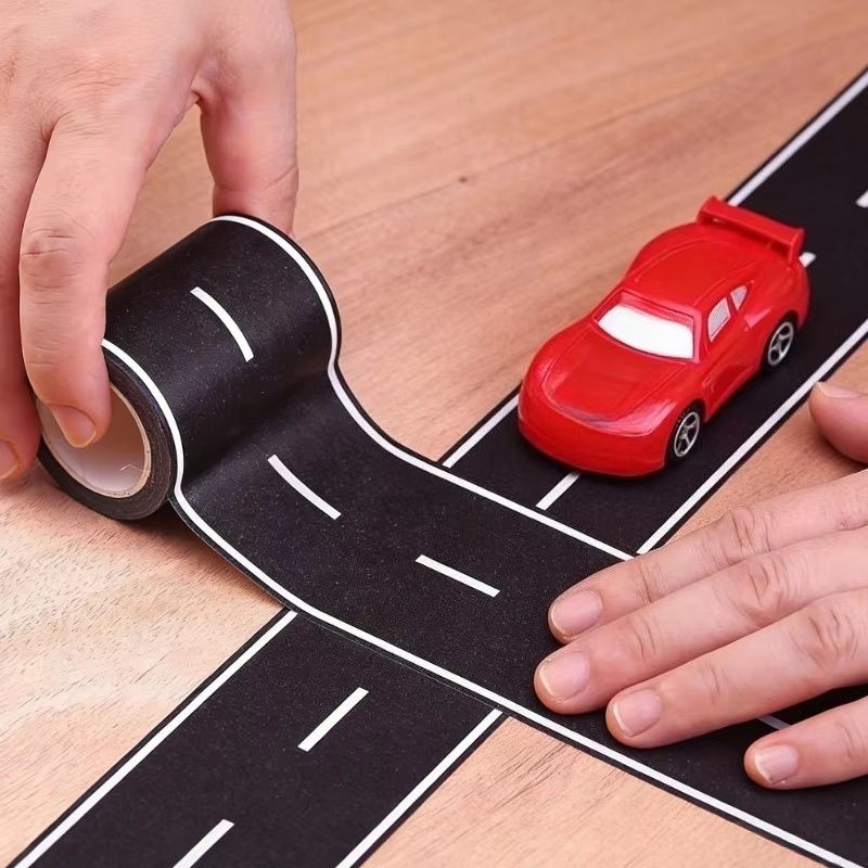 Desk Setup Kids - 1-2 rouleaux d'autocollants réutilisables pour pistes
