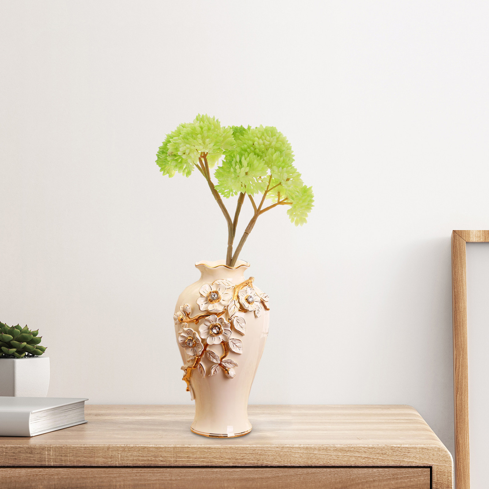 Desk Setup With Plants - Plantes succulentes artificielles réalistes, mini succulentes