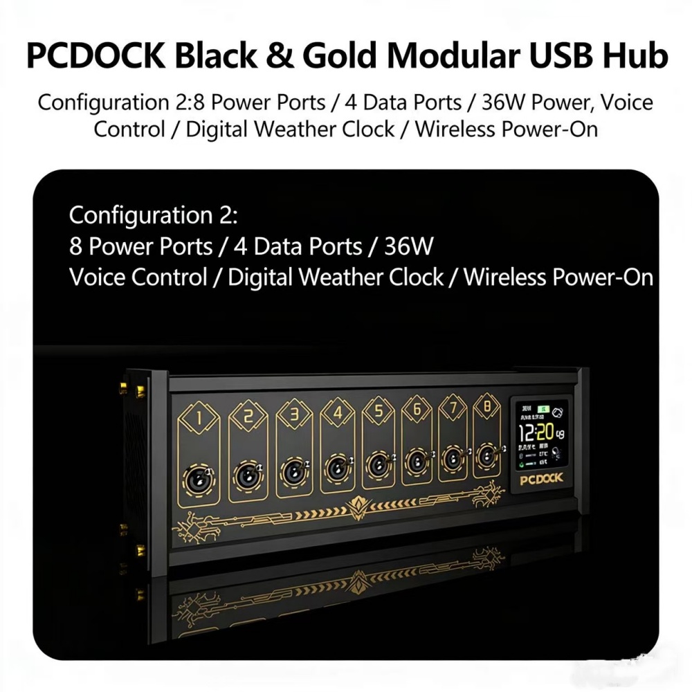Desk Setup Designer - Bloc d'alimentation USB de bureau PCDOCK