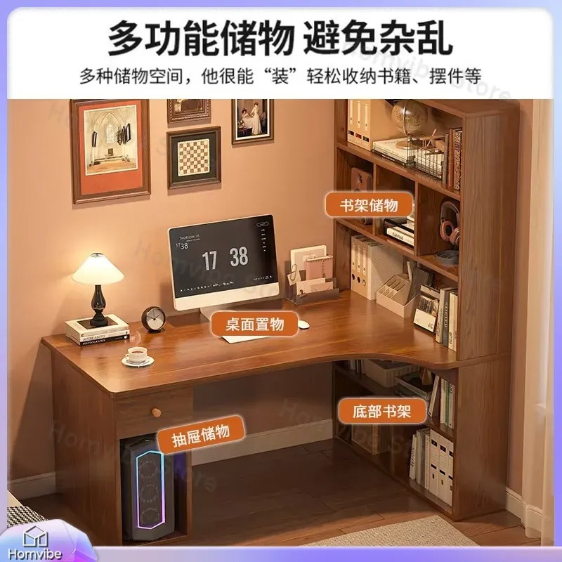 Desk Setup Dual Monitor - Bureau d'ordinateur en forme de L
