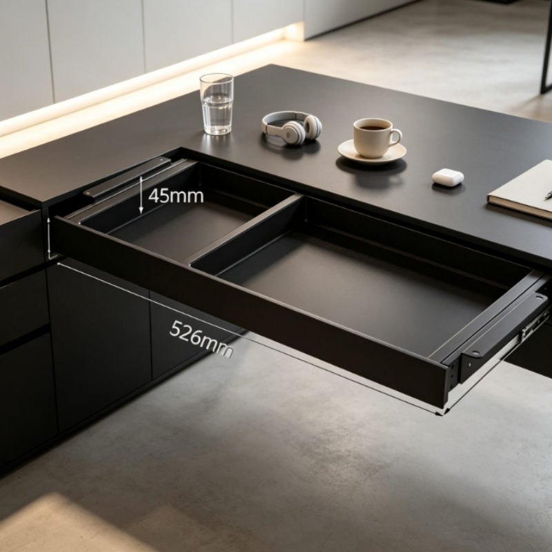 Desk Setup Office - Plateau de rangement coulissant sous le