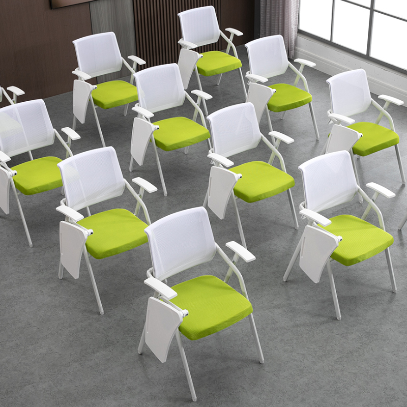 Desk Setup Office - Chaise de formation pliante avec tablette