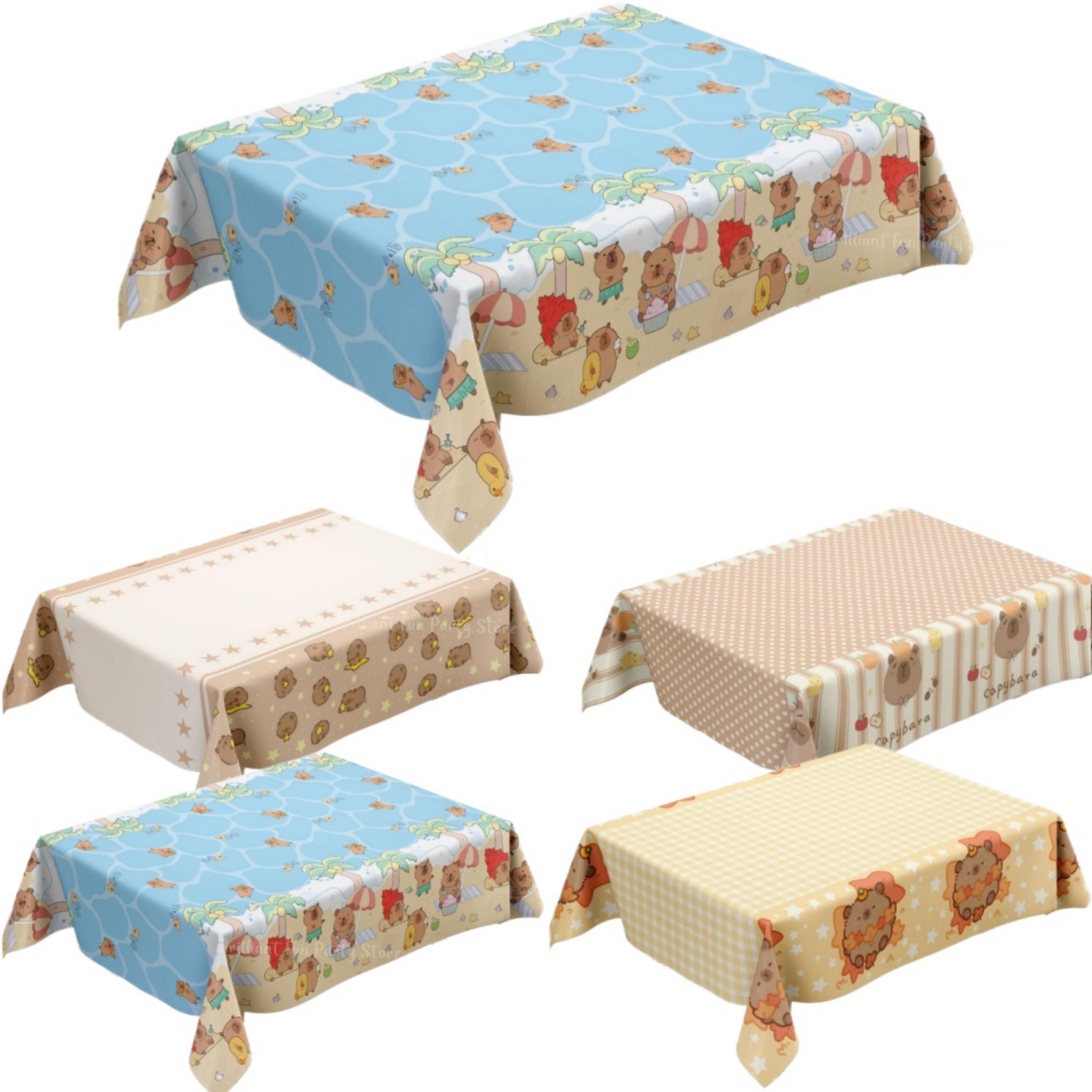 Desk Setup Kids - Nappe Capybara mignonne pour enfants, thème