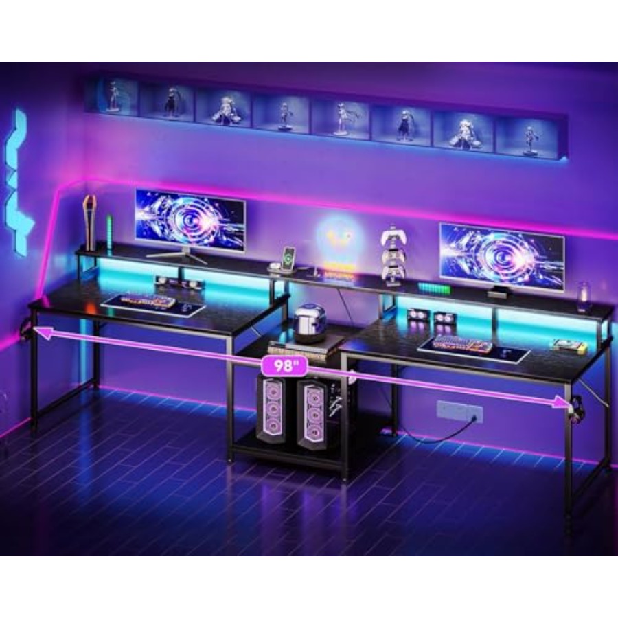 Bureau de jeu pour deux person - Desk Setup Dual Monitor avis et prix