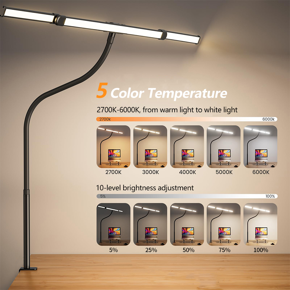 Lampe de bureau LED à clip en  - Desk Setup Office avis et prix