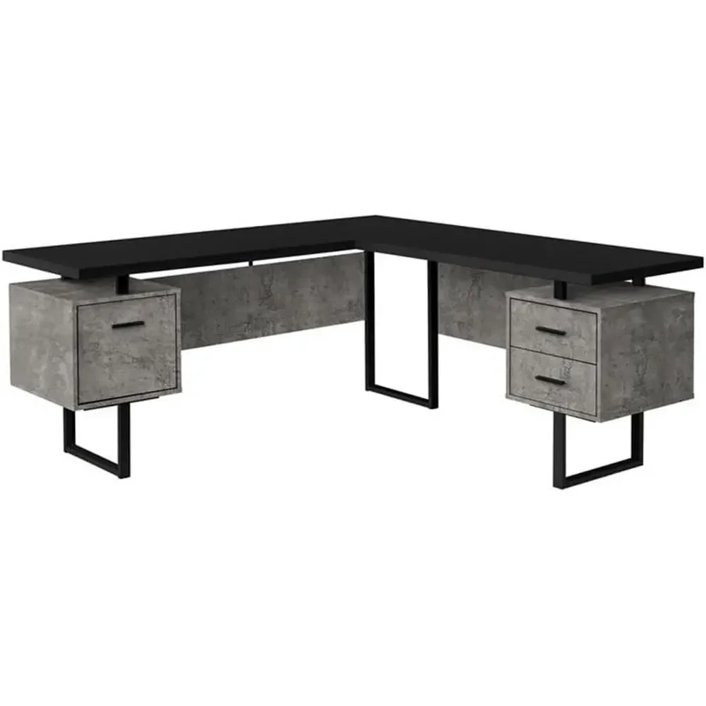 Bureau d'ordinateur en forme d - Desk Setup Office avis et prix