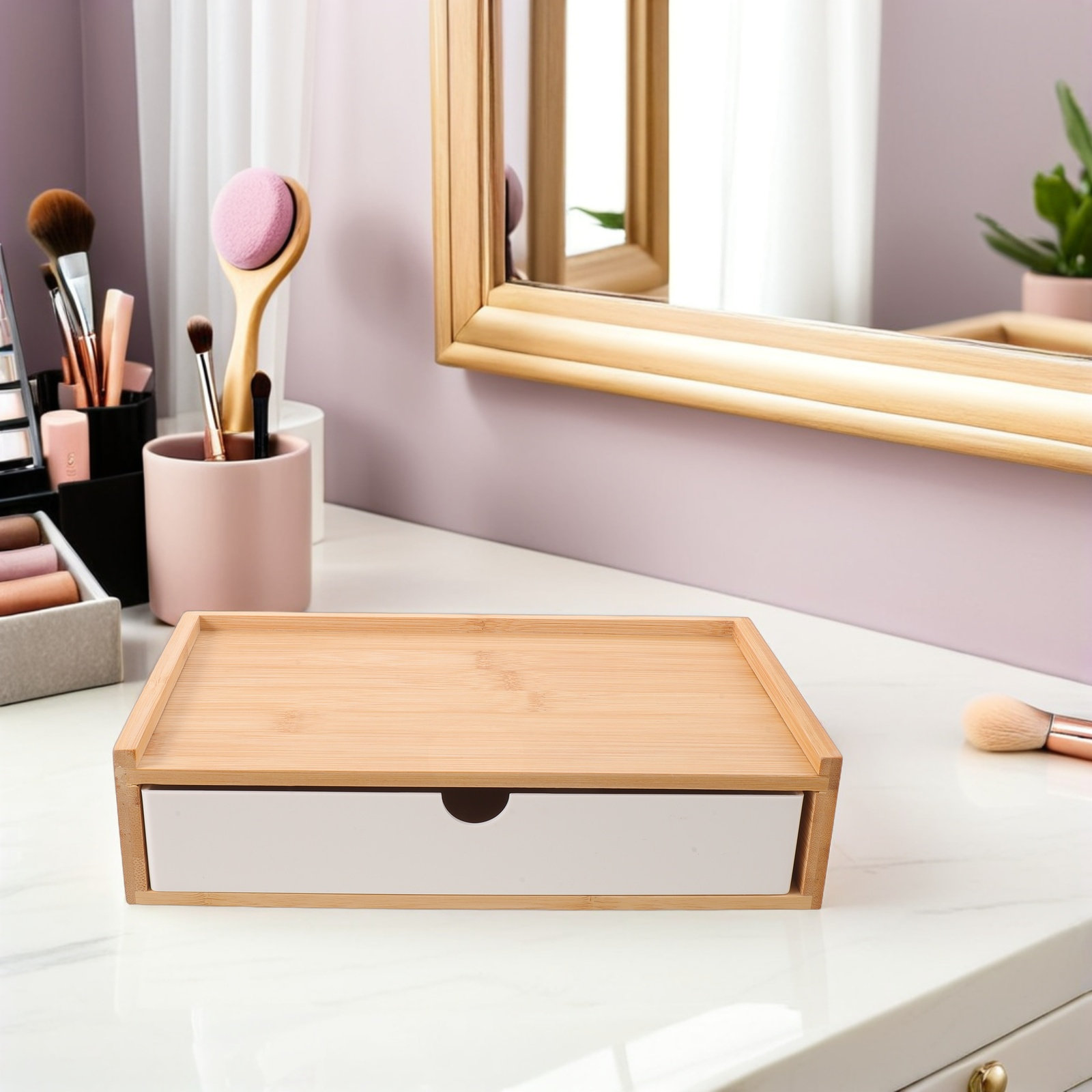 Organisateur de bureau en bamb - Drawer Organizer Bamboo avis et prix