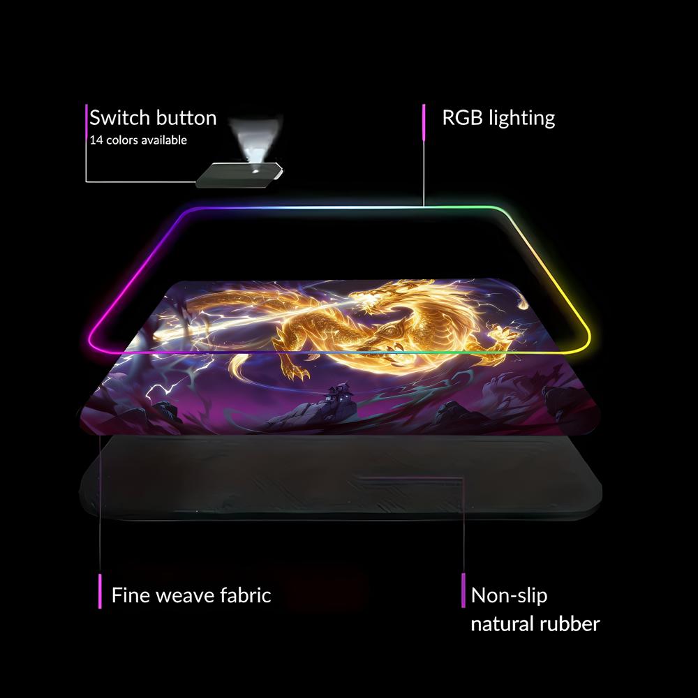 Tapis de souris LED RGB Blue D - Desk Setup Rgb avis et prix