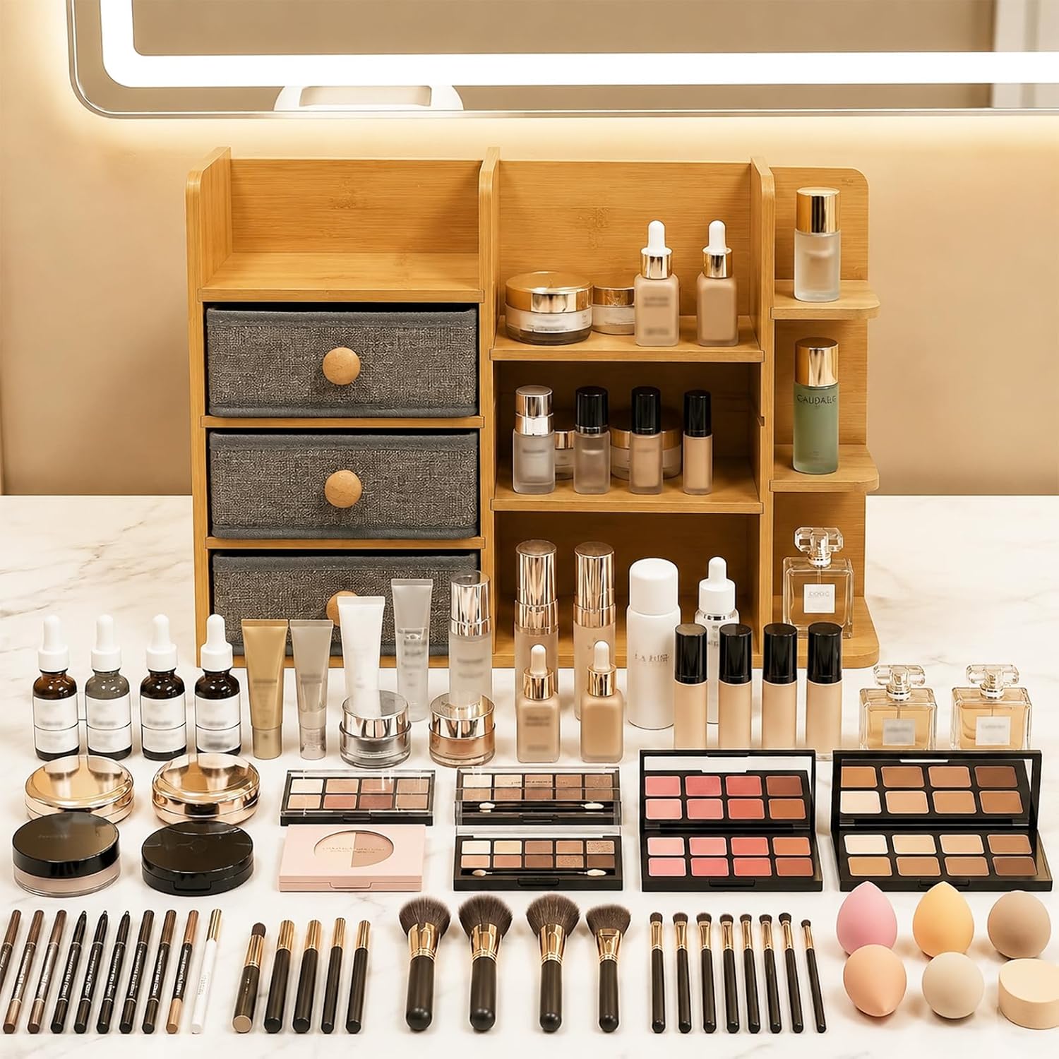 Grand organisateur de maquilla - Drawer Organizer Bamboo avis et prix