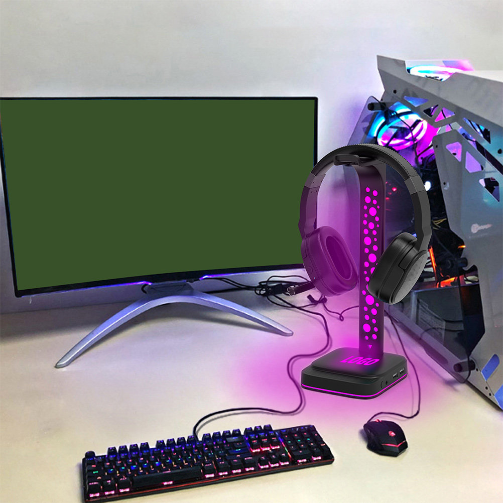 Support pour casque RGB, idéal - Desk Setup Headphone Stand avis et prix