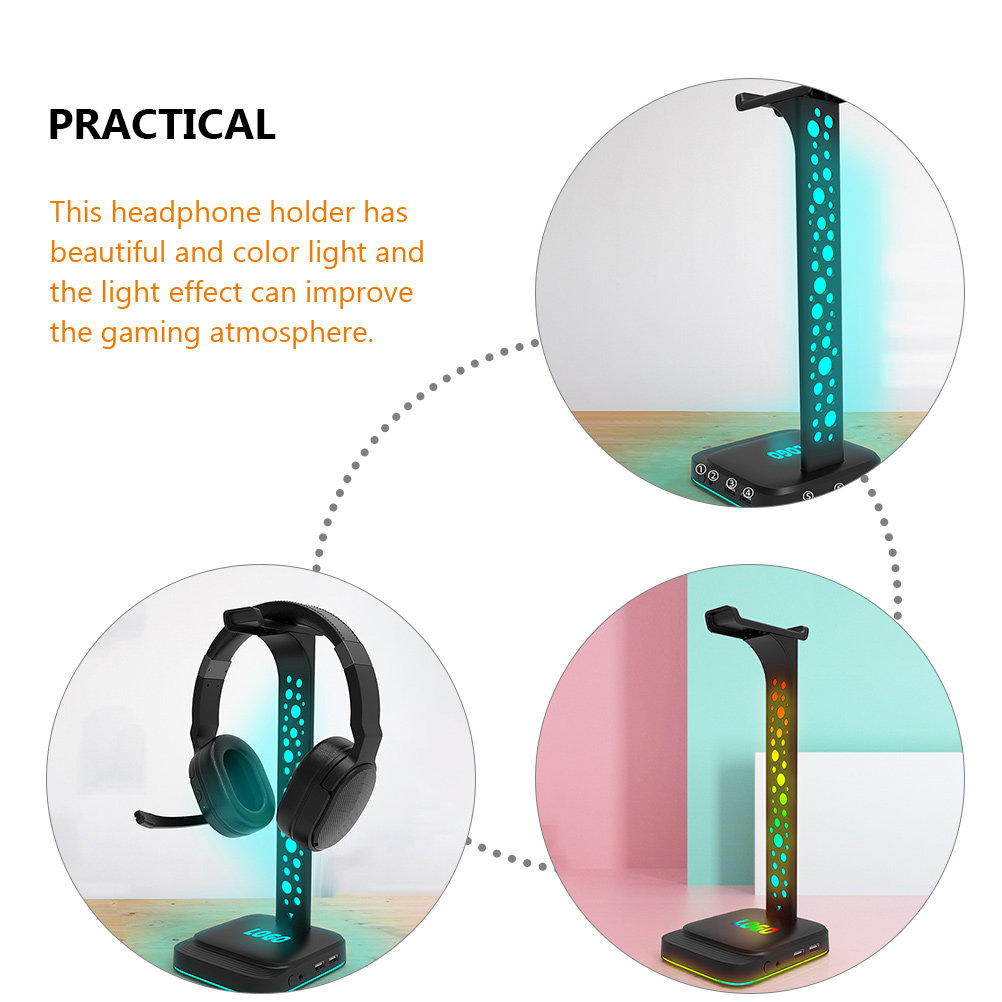 Support pour casque RGB, idéal - Desk Setup Headphone Stand avis et prix