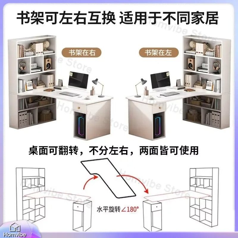 Bureau d'ordinateur en forme d - Desk Setup Dual Monitor avis et prix