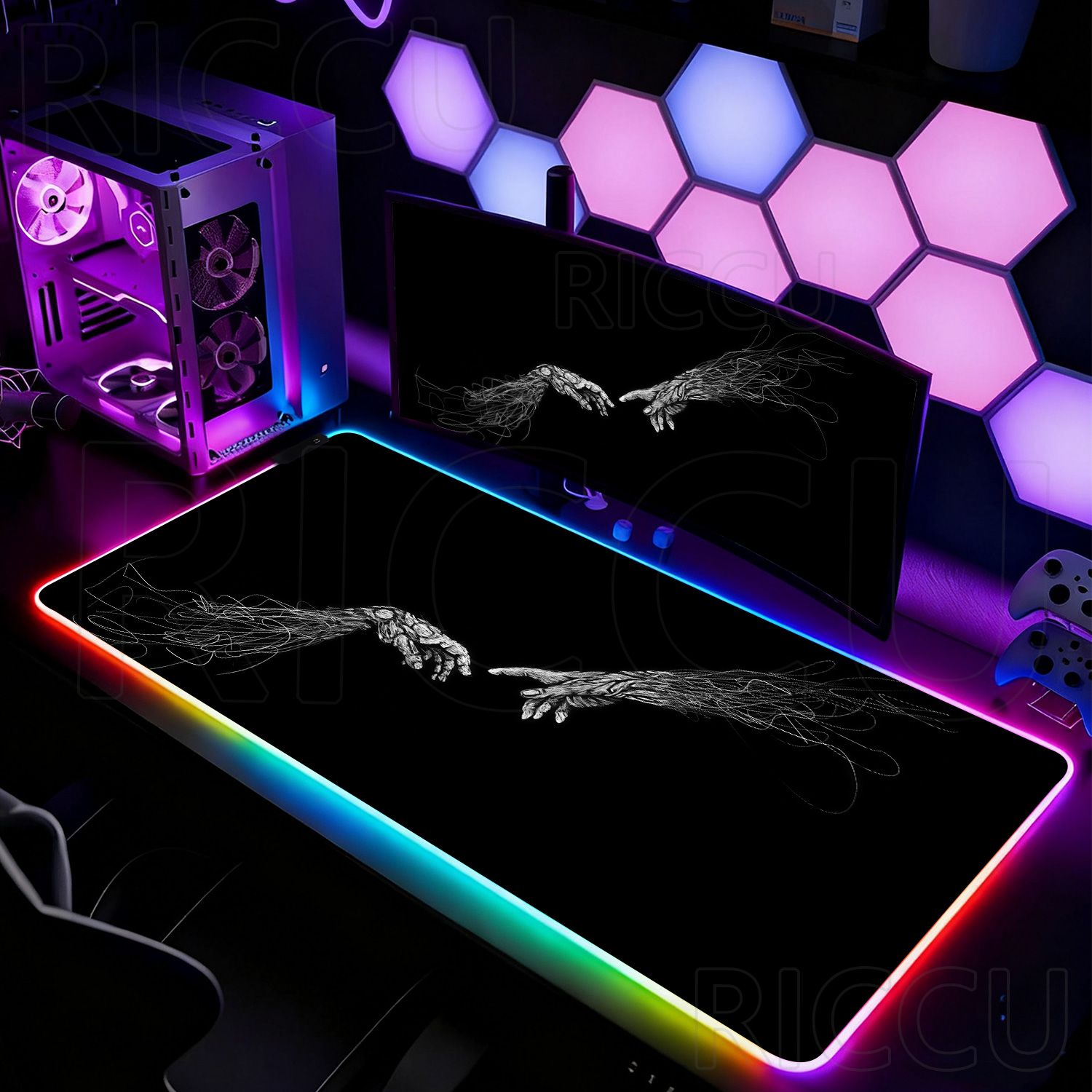 Tapis de souris XXL HD RGB noi - Desk Setup Rgb avis et prix