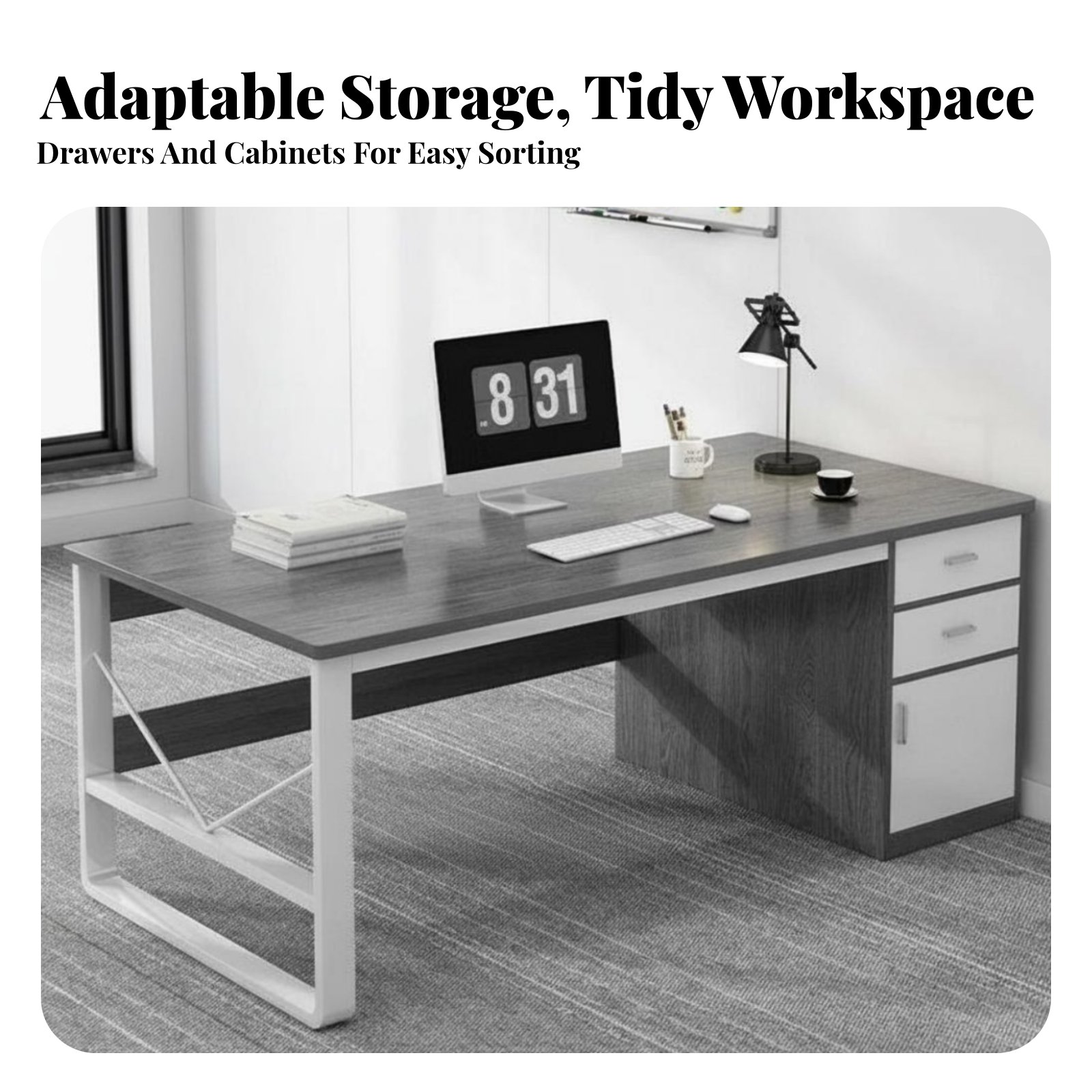 Bureau d'écriture avec armoire - Desk Setup Designer avis et prix