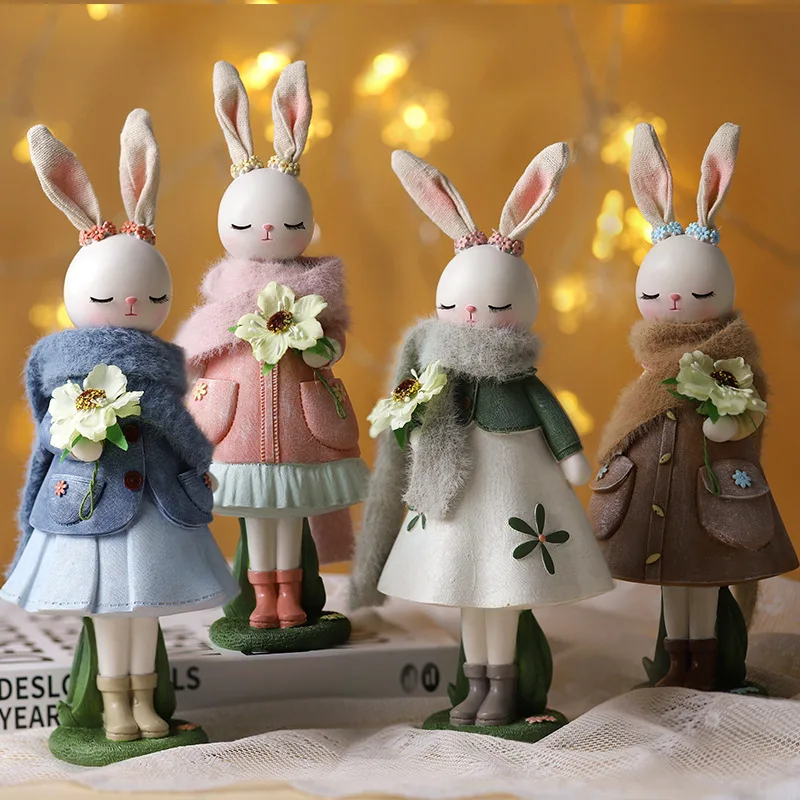 Ornements en résine lapin flor - Desk Setup Kids avis et prix